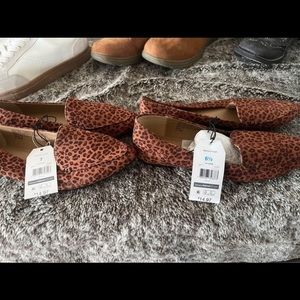 NWT Cheetah print slide ons